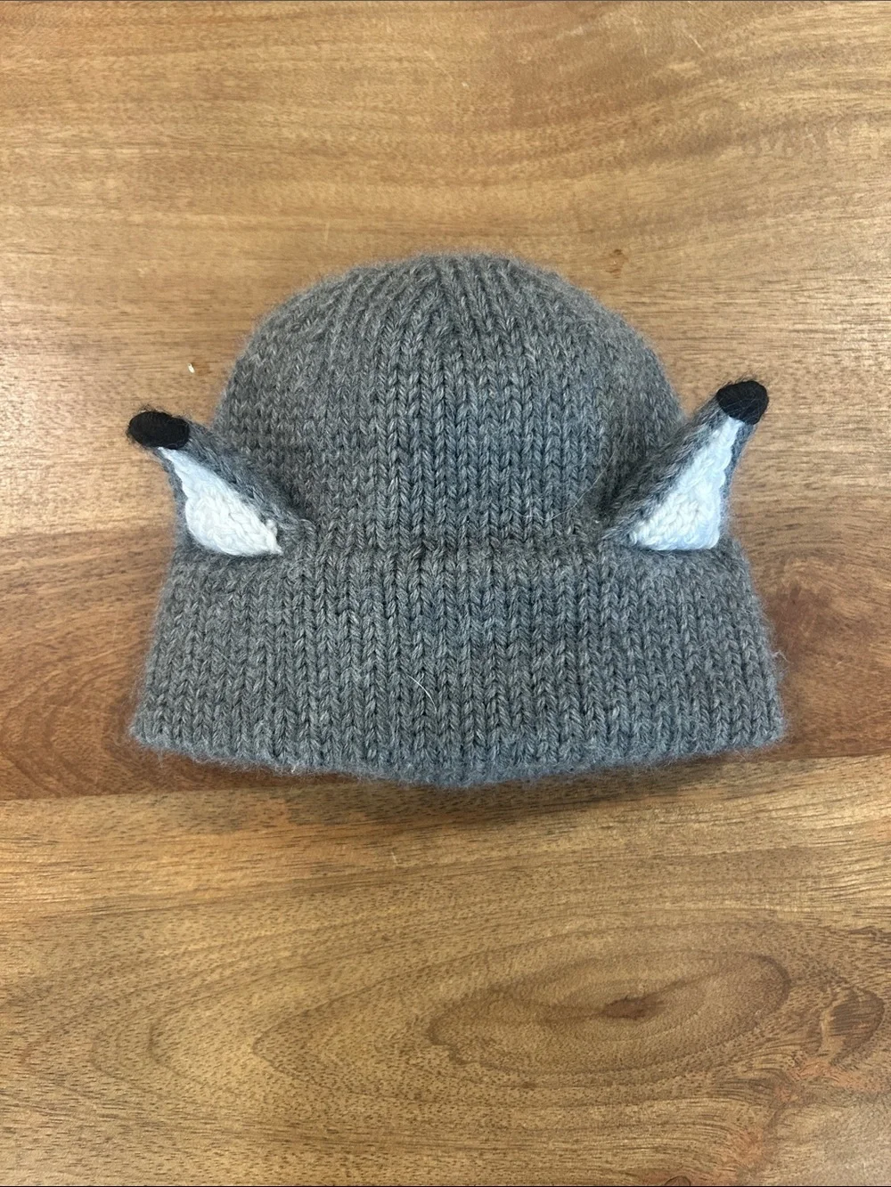 Baby 3-6 Month Wolf Knit Hat